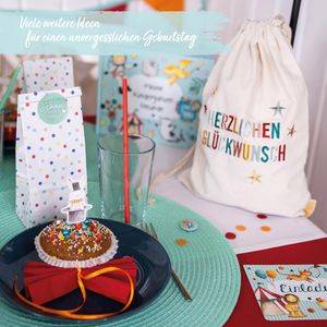Produktbild für Einladungskarten Papierdrachen Zirkus, für Kindergeburtstage
