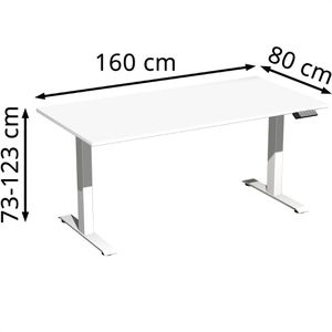 Produktbild für Schreibtisch Geramöbel Elevate Basic, weiß / weiß