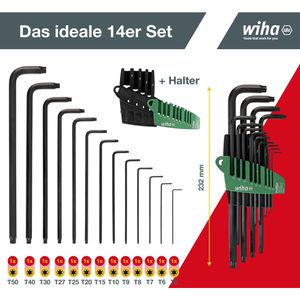 Produktbild für TX-Winkelschlüssel Wiha 366SZ13 ProStar, 24312