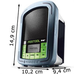 Produktbild für Baustellenradio Festool SYSROCK BR10DAB+, Akku 18V