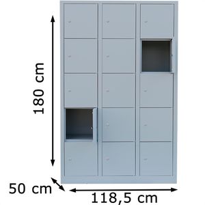 Produktbild für Schließfachschrank ClassiX X-523530, lichtgrau