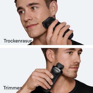 Produktbild für Elektrorasierer Braun Series 3 Close &amp; Clean, 300BT, grau