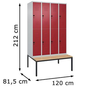 Produktbild für Spind CP-Möbel Classic PLUS, rot