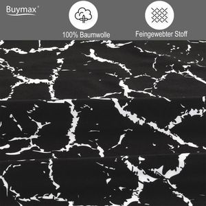 Produktbild für Bettwäsche Buymax Mercer, schwarz, Renforcé