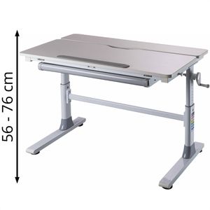 Kinderschreibtisch Inter-Link Frederik, Holz / Metall, weiß