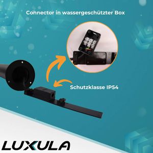 Produktbild für Wegeleuchte Luxula LX700203, schwarz, mit 230 V Netzstrom