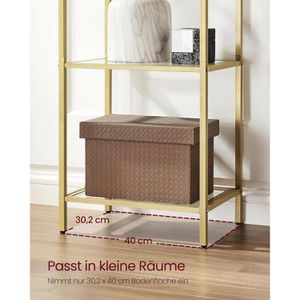 Produktbild für Bücherregal Vasagle LGT501A01, gold