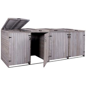 Produktbild für Mülltonnenbox Mendler HWC-H74, Holz