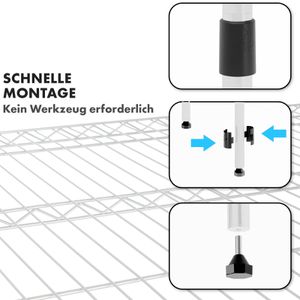 Produktbild für Schwerlastregal Karat Rocky, 4 Gitterböden