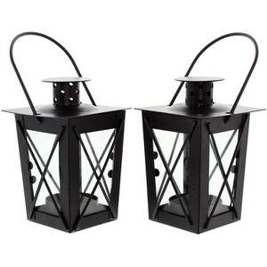 Laterne Frank-Flechtwaren Mini, schwarz, outdoor