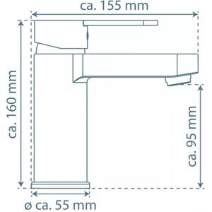 Produktbild für Waschtischarmatur Schütte Elephant, verchromt