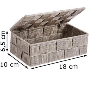 Produktbild für Aufbewahrungskorb Wenko Adria Mini mit Deckel, 1L
