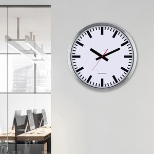 Produktbild für Wanduhr Eurotime 56865-07 XXL, Aluminium, analog, Funkuhr