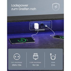 Produktbild für Schreibtisch Vasagle LWD192B56V1, schwarz / schwarz