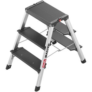Produktbild für Klapptritt Hailo Master D70, 10000-126, eloxiertes Aluminium