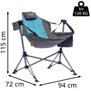 Produktbild für Campingstuhl Uquip ROCKY 2.0, 244036, blau, 120 kg