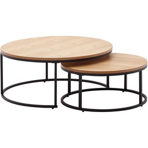 Couchtisch Wohnling WL6.507, aus Holz / Metall, eiche