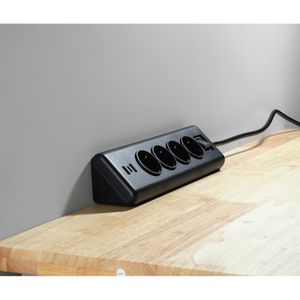 Produktbild für Tischsteckdose McPower 1535939, mit 2 m Schuko Kabel