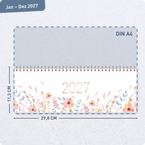 Produktbild für Tischkalender Häfft 12004-5 Sweet Flowers, Wochenkalender quer