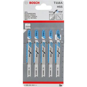 Produktbild für Stichsägeblätter Bosch Basic for Metal, T 118 A
