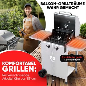 Produktbild für Gasgrill Proficook PC-GG 1309, silber, 2 Brenner