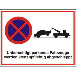 Parkplatzschild Abtec aus Kunststoff