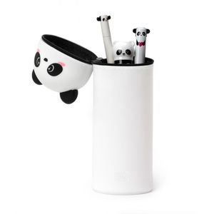 Panda Design Federtasche ZOOMIPIL Panda Federmäppchen Silikon - 2in1 Stifteetui Mit Schlüsselanhänger Panda Stifteetui
