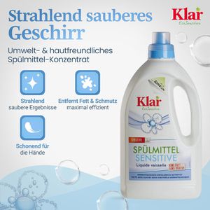 Produktbild für Spülmittel Klar EcoSensitive, ohne Duftstoffe, Konzentrat
