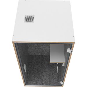 Produktbild für Telefonbox Hammerbacher SilentSpace, grau / weiß