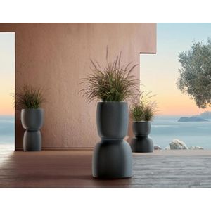 Produktbild für Übertopf Ethick Duala TDS40, graphit, Ø 40 x 61 cm