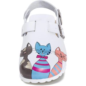 Produktbild für Berufsschuhe CLINIC-DRESS Damen-Clog Katzentrio