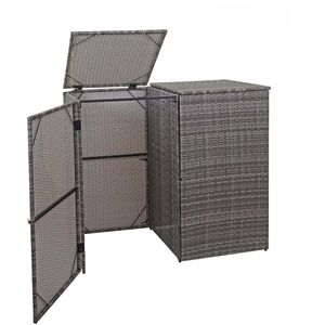 Produktbild für Mülltonnenbox Mendler HWC-E25, Polyrattan