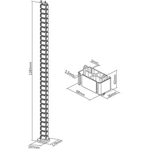 Produktbild für Kabelführung InLine 59996A, zum Anschrauben, schwarz