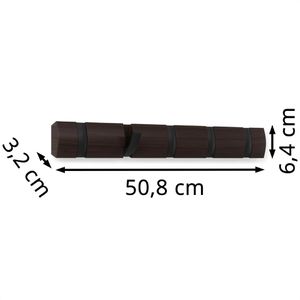 Produktbild für Garderobenleiste Umbra Flip 5, 318850-048, dunkelbraun