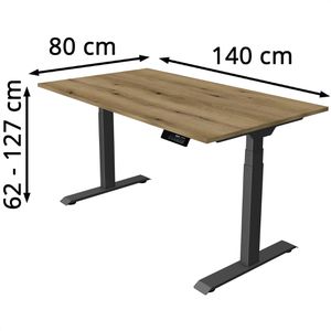 Produktbild für Schreibtisch Kerkmann Move 1 stable, asteiche / anthrazit