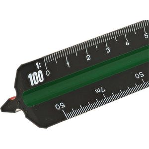 Produktbild für Dreikantmaßstab Rumold 154/1/30 SCHWARZ, 30cm
