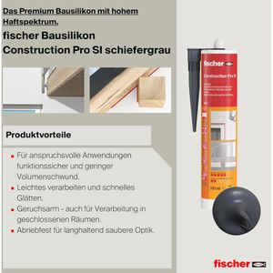 Produktbild für Silikon Fischer Premium, DBSA, schiefergrau