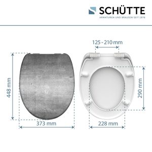 Produktbild für WC-Sitz Schütte Industrial Grey 82155, oval, aus Duroplast