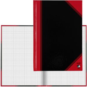 Notizbuch Bantex 100302817 Chinakladde, schwarz / rot, A5