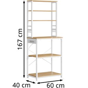 Produktbild für Küchenregal Vasagle KKS124Y01, goldeiche