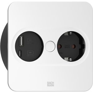 Produktbild für Einbausteckdose Bachmann 946.205 Twist 2, 2m Kabel, drehbar