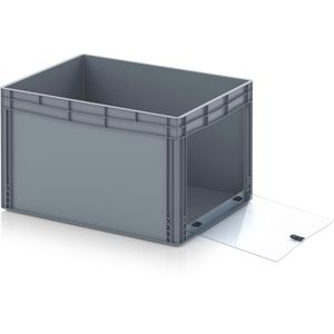 Eurobox AUER EG SKS 86/52 HG, grau, mit Acrylglas-Sichtklappe