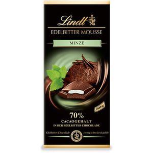 Tafelschokolade Lindt Edelbitter Mousse Minze