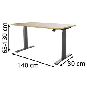 Produktbild für Schreibtisch fm-Büromöbel fouraction, eiche / anthrazit