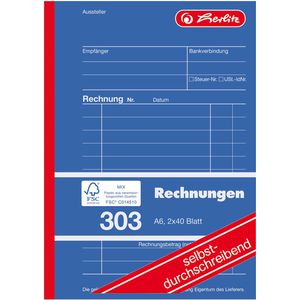 Produktbild für Rechnungsbuch Herlitz 303, A6