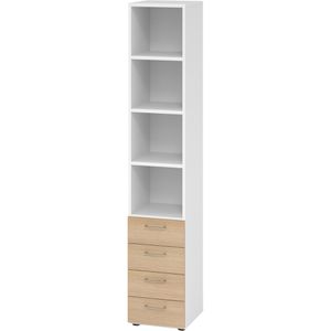 Produktbild für Kombischrank Hammerbacher Serie 9 Advanced, eiche / weiß