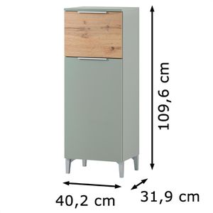 Produktbild für Badschrank Schildmeyer Smilla 154226, mit 4 Füßen, pistazie
