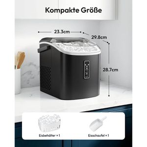 Produktbild für Eiswürfelmaschine EUHOMY Kunststoff, IM016-BBL, schwarz