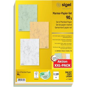 Briefpapier Sigel T1227, Set mit 3 Farben, A4