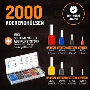 Produktbild für Crimpzange Monzana 108439, mit Aderendhülsen